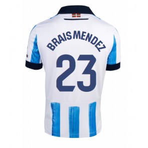 Real Sociedad Brais Mendez #23 Hjemmebanetrøje 2023-24 Kort ærmer